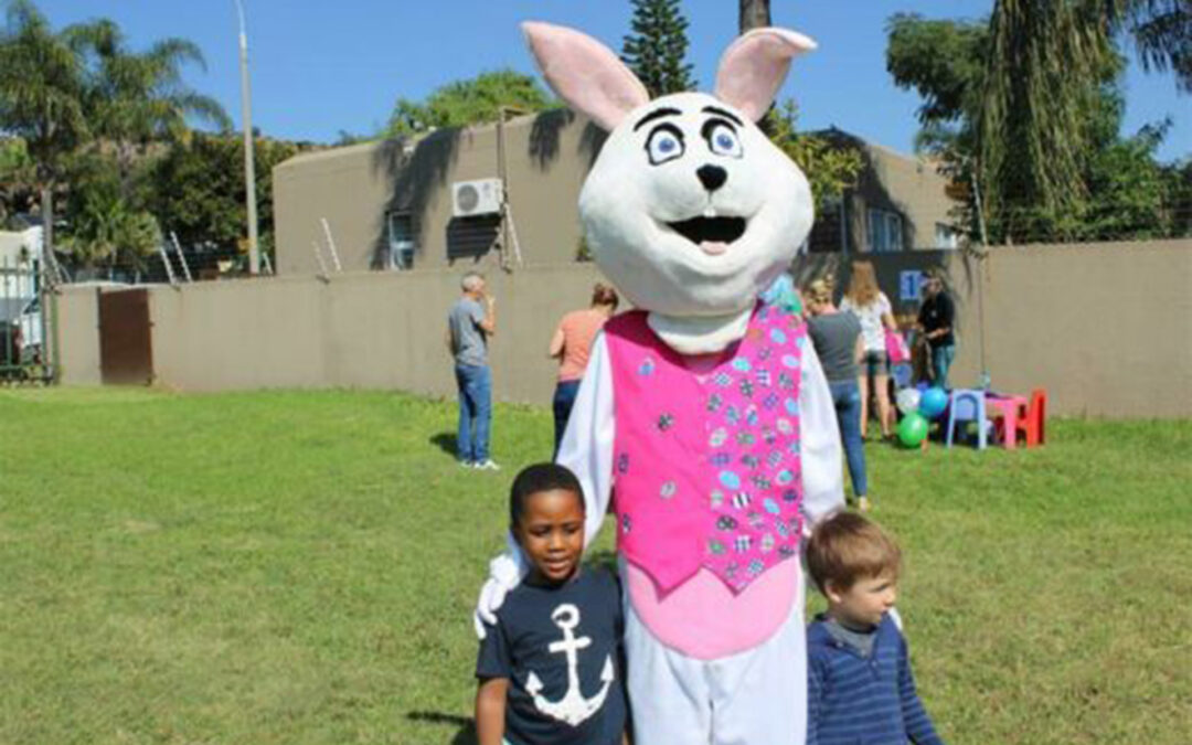 Community get together for an Easter bunny hop